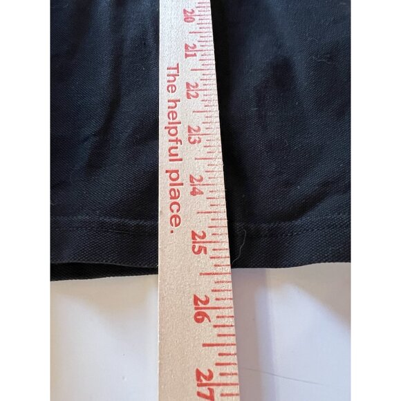 Burberry Brit black long slv puff slv plaid collar henley polo L designer preppy - Picture 8 of 10